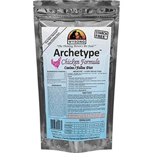 wysong archetype chicken raw formula canine/feline diet dog/cat food - 7.5 ounce bag