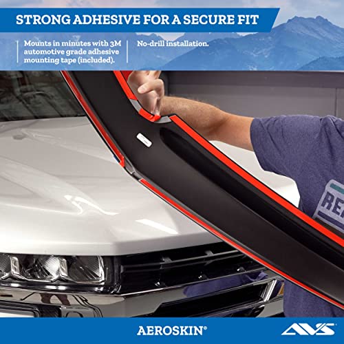 Auto Ventshade [AVS] Aeroskin Hood Protector | 2011 - 2014 Volkswagen Jetta | Low Profile/Flush - Smoke | 322084