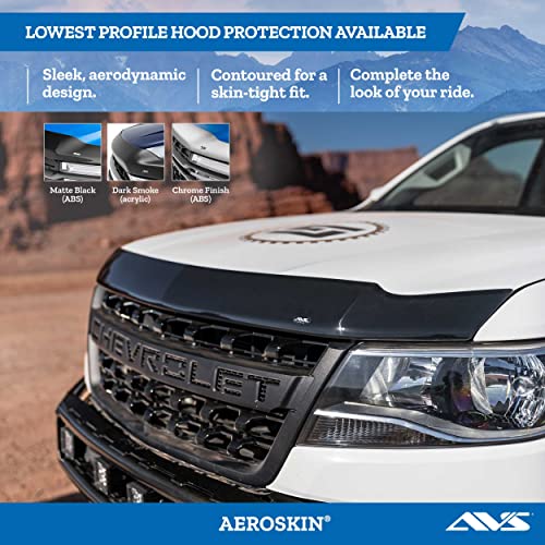 Auto Ventshade [AVS] Aeroskin Hood Protector | 2011 - 2014 Volkswagen Jetta | Low Profile/Flush - Smoke | 322084