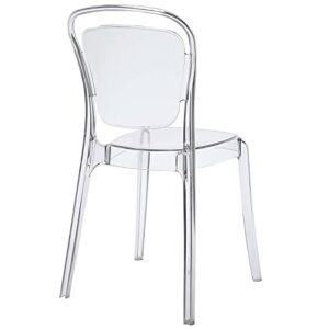 Modway Entreat Modern Acrylic Kitchen and Dining Room Chair in Clear - Fully Assembled