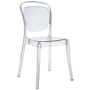 Modway Entreat Modern Acrylic Kitchen and Dining Room Chair in Clear - Fully Assembled