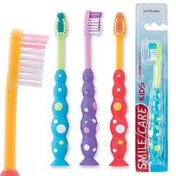 smile care toddler bubble grip toothbrushes - 48 per pack