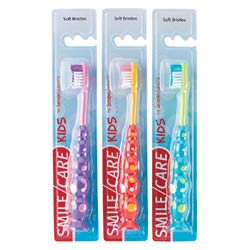 Smile Care Toddler Bubble Grip Toothbrushes - 48 per Pack