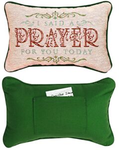 manual woodworkers & weavers daily devotion throw pillow, 12.5 x 8.5, today i said a prayer