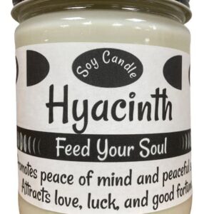 Hyacinth 16 Ounce Jar Candle - All Natural Handmade Soy Candle