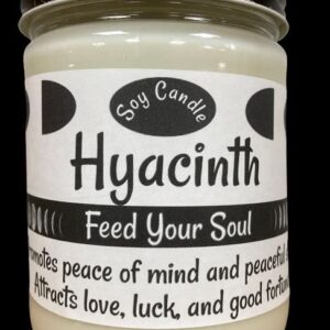 Hyacinth 16 Ounce Jar Candle - All Natural Handmade Soy Candle