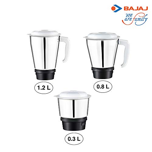 Bajaj Rex 500-Watt Mixer Grinder with 3 Jars