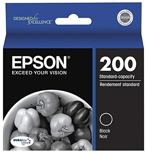 Epson Genuine 200 (T200120) DURABrite Ultra Black Ink Cartridge 2-Pack