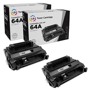 ld products compatible replacement for hp 64 64a toner cartridge cc364a standard yield (black, 2-pack) hp laserjet: p4015dn, p4015n, p4015tn, p4015x, p4515n , p4515tn, p4515x, p4515xm