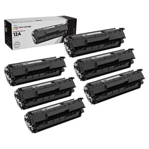 ld products compatible replacements for hp 12a black toner cartridge 6-pack for use in laserjet: 1010, 1012, 1018, 1020, 1022, 1022n, 1022nw, 3015, 3020, 3030, 3050, 3052, 3055, m1319, m1319f