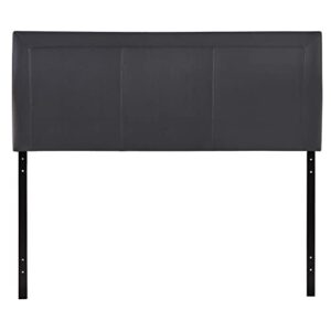 modway isabella faux leather upholstered queen headboard in black