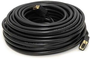 edragon vga male to male gold plated cable, (75 feet/22.8 meters), black