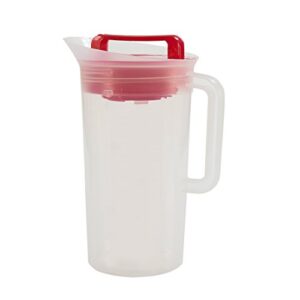 primula tsire-3630 today shake and infuse pitcher, 8.2 x 6.4 x 11.1 inches, red