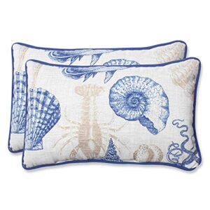pillow perfect outdoor sea life marine rectangular throw pillow, set of 2,blue,11.5" x 18.5"
