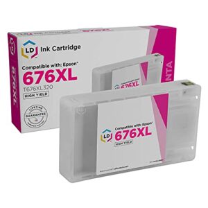 ld products remanufactured ink cartridge replacement for epson 676xl 676 t676xl320 high yield (magenta, single-pack) workforce wp-4020 wp-4530 wp-4540 wp-4010 wp-4023 wp-4090 wp-4520 wp-4533 wp-4590
