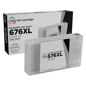 ld products remanufactured ink cartridge replacement for epson 676xl 676 t676xl120 high yield (black, single-pack) for workforce wp-4020 wp-4530 wp-4540 wp-4010 wp-4023 wp-4090 wp-4520 wp-4533 wp-4590