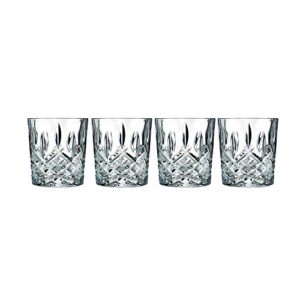 marquis by waterford markham double old fashion set of 4, 11 oz, clear