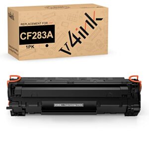 v4ink compatible cf283a toner cartridge replacement for hp 83a cf283a for use in hp laserjet pro mfp m127fw m127fn m125nw m201dw m201n m225dn m225dw m125a series printer (black, 1 pack)
