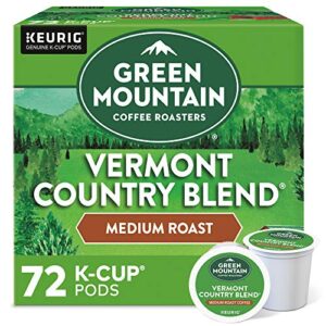 green mountain coffee roasters vermont country blend, single-serve keurig k-cup pods, medium roast coffee, 12 count (6 pack)