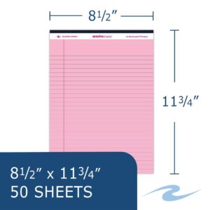 ROARING SPRING Enviroshades Recycled Legal Pads, 3 Pack, 8.5" x 11.75" 50 Sheets, Pink