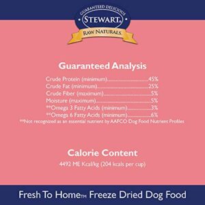 Stewart Raw Naturals Freeze Dried Dog Food Grain Free Made in USA with Chicken & Salmon, Fruits, & Vegetables for Fresh to Home All Natural Recipe, 12 oz.