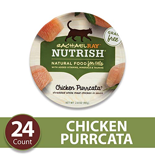 Rachael Ray Nutrish Natural Wet Cat Food, Chicken Purrcata Recipe, 2.8 Ounce Cup (Pack of 24), Grain Free