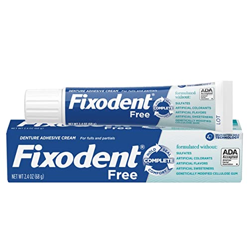 Fixodent Complete Free Denture Adhesive Cream 2.4 Oz