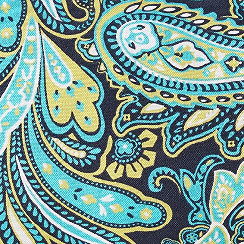 Pillow Perfect Paisley Outdoor/Indoor Lumbar Pillow Plush Fill, Weather, and Fade Resistant, Lumbar - 11.5" x 18.5", Blue/Green Pretty, 2 Count