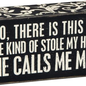 Primitives by Kathy 23548 Floral Trimmed Box Sign, 5 x 2.5-Inches, Calls Me Mom