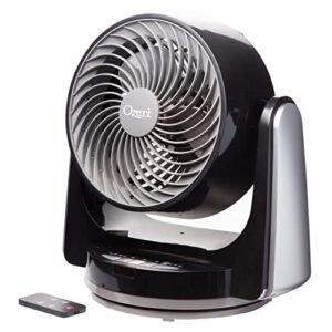 Ozeri - OZF6 Brezza III Dual Oscillating 10" High Velocity Desk Fan, Black/Gray