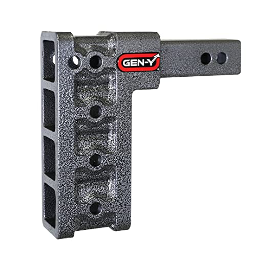 GEN-Y GH-304 MEGA-Duty Adjustable 7.5" Drop Hitch Only for 2" Receiver - 10,000 LB Towing Capacity - 1,500 LB Tongue Weight