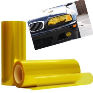optix yellow tint vinyl film gloss headlight fog lights - 12" x 36" inch
