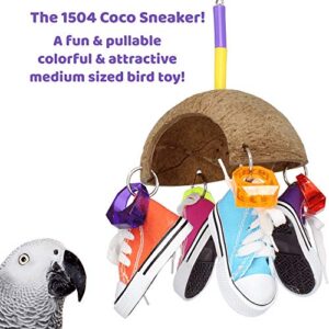 Bonka Bird Toys 1504 Coco Sneaker Bird Toy Parrot Cage Toys Cages African Grey Cockatoo Macaw Conure