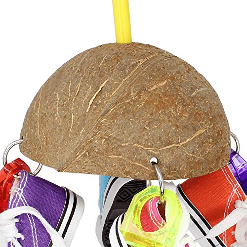 Bonka Bird Toys 1504 Coco Sneaker Bird Toy Parrot Cage Toys Cages African Grey Cockatoo Macaw Conure