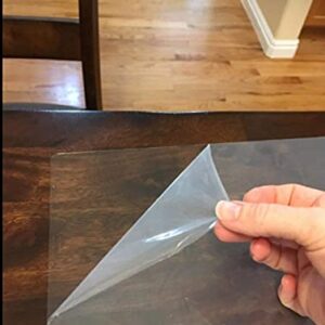 Clear Plastic Placemats Set of 4 - Table Protector for Dining Room Table, Kitchen Counter, Office Desk, Painting Table, Shelves - Multi-Use, Flexible, Durable, and Wipeable Plastic Sheets 18x12 Inch