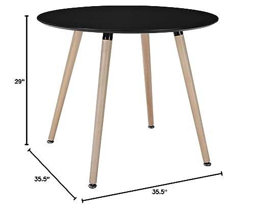 Modway Track 36" Contemporary Modern Round Kitchen and Dining Room Table in Black