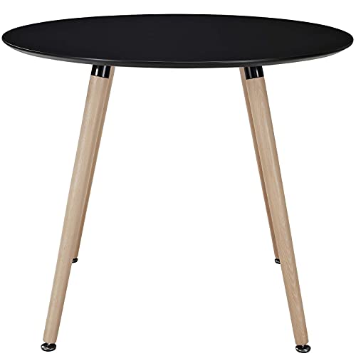 Modway Track 36" Contemporary Modern Round Kitchen and Dining Room Table in Black