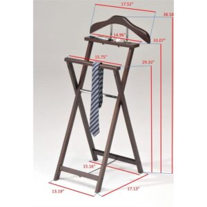 InRoom Designs Valet Stand Finish: Walnut