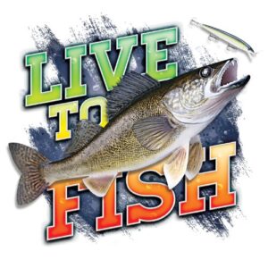 mossy oak graphics live to fish, hunt decal, easy to install, no-fade, cast vinyl, multi 13019-s-we