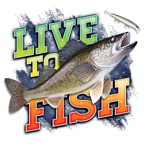 Mossy Oak Graphics Live to Fish, Hunt Decal, Easy to Install, No-Fade, Cast Vinyl, Multi 13019-S-WE