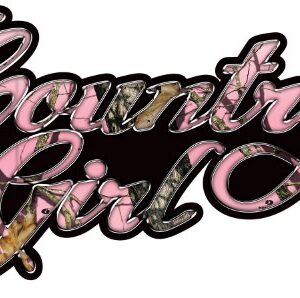 Mossy Oak Graphics Pink Country Girl Decal Bumper Sticker for Windows, Cars, Trucks, Laptops, 13078