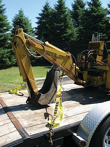 KEEPER - 3" x 30' Heavy Duty Ratchet Tie-Down with Chain End and Grab Hook - 5,000 lbs. Working Load Limit and 15,000 lbs. Break Strength