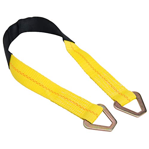 Keeper - 2” x 36” Premium Axle Tie Down Strap with D Rings - 3,333 lbs. Working Load Limit