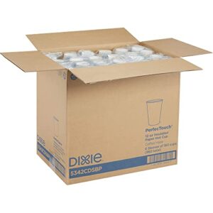 Dixie PerfecTouch 12 oz. Insulated Paper Hot Coffee Cup by GP PRO (Georgia-Pacific), Coffee Haze, 5342CDSBP, 160 Cups Per Case, Coffee Haze Design