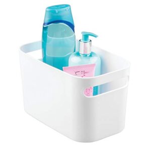 idesign una bpa-free plastic storage bin with handles, 10" x 6" x 6", white