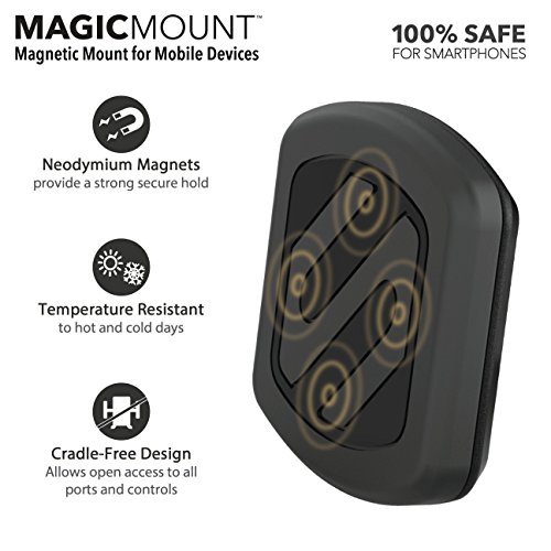 Scosche MAGFMB MagicMount Magnetic Car Phone Holder Mount - Universal with All Devices - Flush Mount