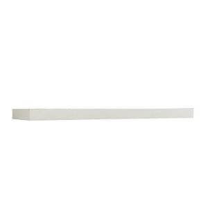 inplace shelving 0191801 floating wall mountable shelf with invisible brackets, white, 47.3-inch wide by 10.2-inch deep by 2-inch high