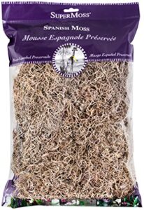 supermoss (26911) spanish moss dried, natural, 8 ounces