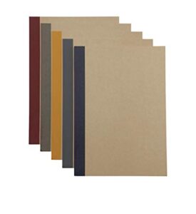 muji notebook b5 6mm rule 30sheets - pack of 5books [5colors binding]