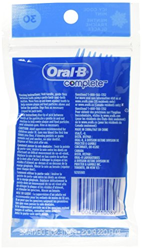 TSN Oral-b Complete Floss Picks, Icy Mint, 30 ct